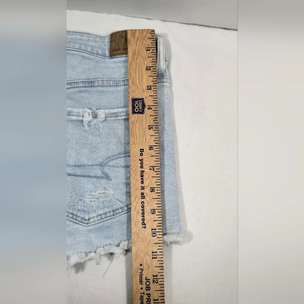 American Eagle Next Level Stretch Hi-Rise Shortie Shorts Distressed Women's 6 - Picture 8 of 12
